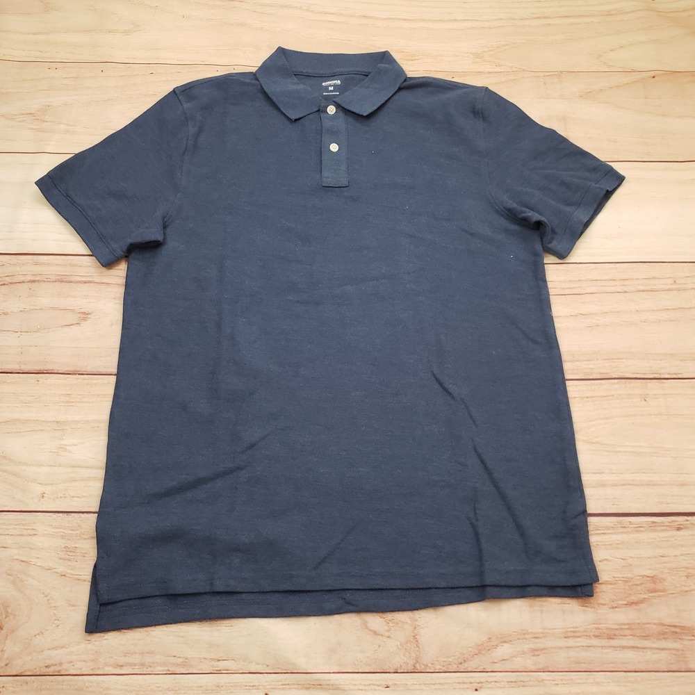 Sonoma Polo Shirt Mens Medium Navy Blue Short‎ Sleeve Cotton Blend MS23K500RS1